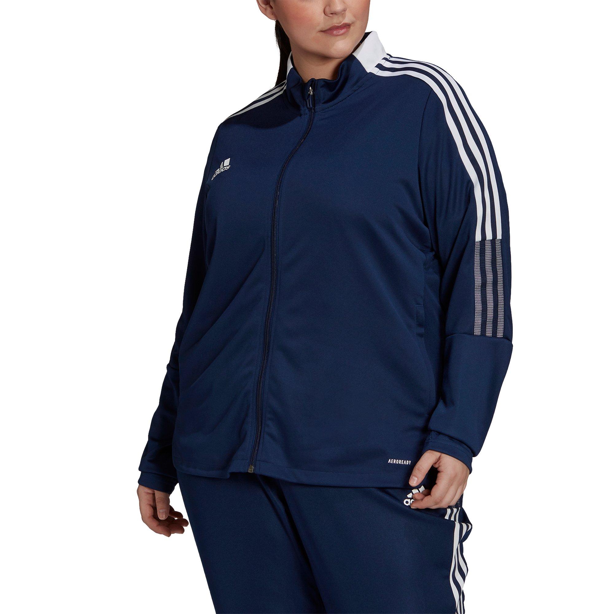 Navy blue best sale adidas jacket womens